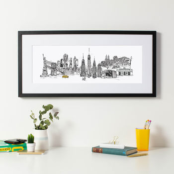 New York Skyline Cityscape Fine Art Print, 2 of 4