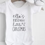 Personalised Baby's First Merry Christmas Bodysuit, thumbnail 2 of 5