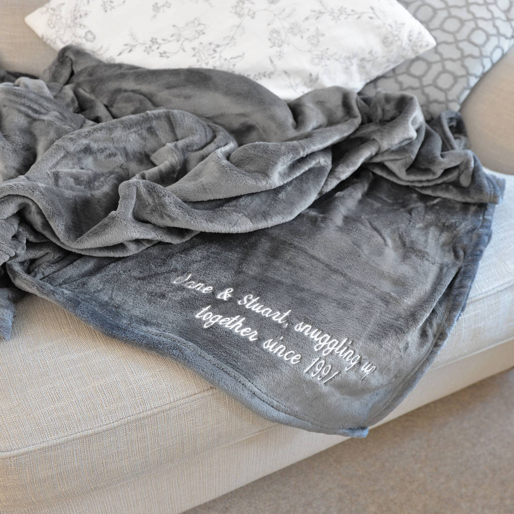Personalised Dolphin Grey Super Soft Blanket By A Type Of Design