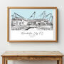 Personalised Football Stadium Print Custom Club, Colours And Text, thumbnail 5 of 6