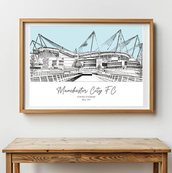 Personalised Football Stadium Print Custom Club, Colours And Text, 5 of 6