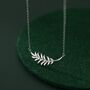 Sterling Silver Feather Pendant Necklace, thumbnail 2 of 4