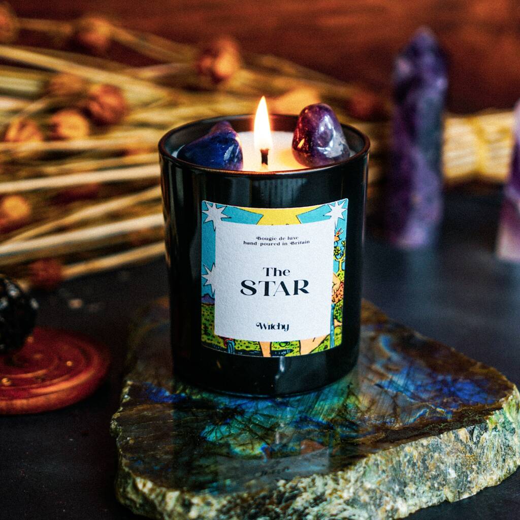 The Star Crystal Tarot Candle For Hope By Witchy