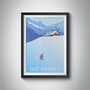 Go Skiing Travel Poster Art Print, thumbnail 1 of 8