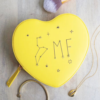 Personalised Constellation Heart Travel Jewellery Case, 2 of 6