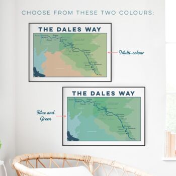 Yorkshire Dales Way Map Art Print, 7 of 10
