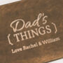 Personalised Dad's Things Cufflink And Watch Box, thumbnail 7 of 7