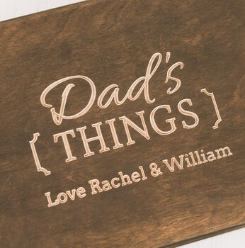Personalised Dad's Things Cufflink And Watch Box, 7 of 7