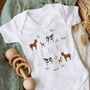 Personalised Farm Animals Baby Outfit, thumbnail 1 of 5