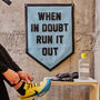 Run It Out Felt Stitched Banner, thumbnail 1 of 2