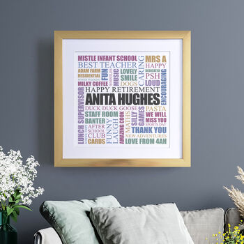 Personalised Retirement Square Word Art, 11 of 12