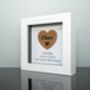 Personalised 3rd Leather Anniversary Frame Gift Faux Leather Heart, thumbnail 2 of 4