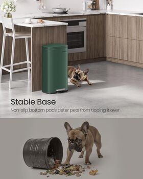 Kitchen Bin 30 L Pedal Trash Can Soft Close Lid, 5 of 9