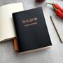 Father's Day Gift Recycled Leather A5 Dad's Recipes Record Book, thumbnail 1 of 4