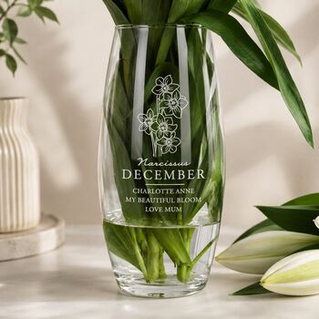 Birthday Gifts For Her Birth Month Flowers Vase, 6 of 12