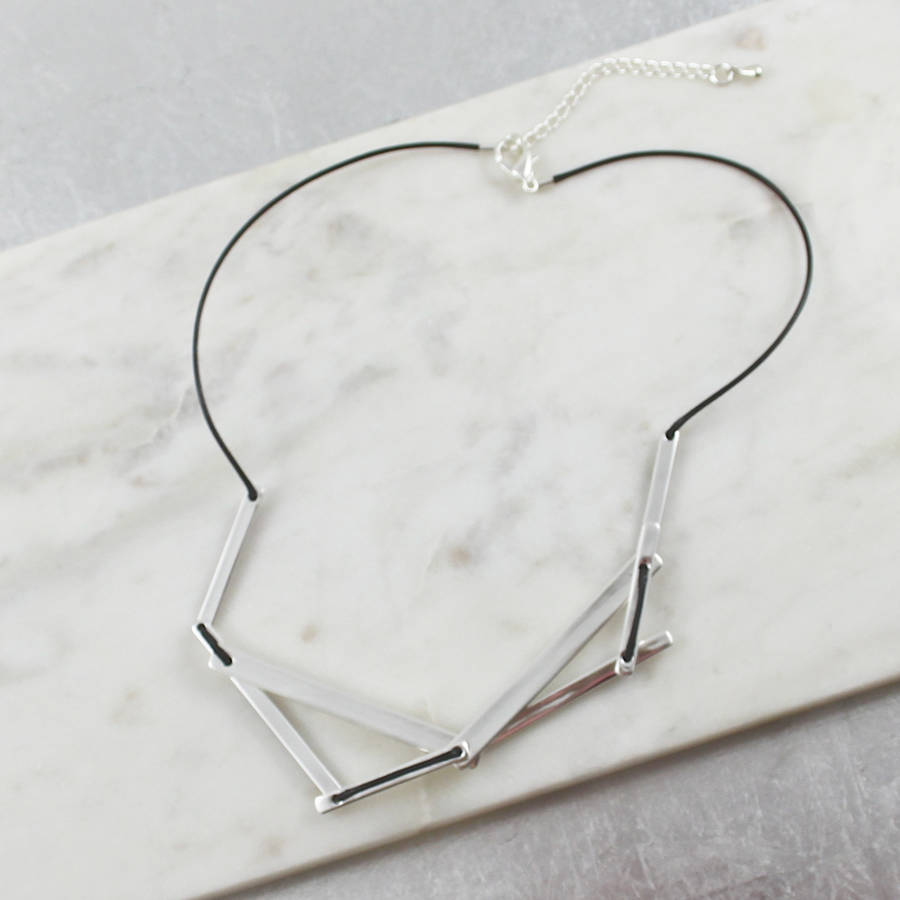 geometric cord necklace by my posh shop | notonthehighstreet.com