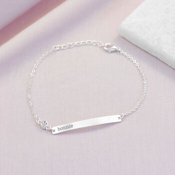 Personalised Silver Plated Birthstone Crystal Bracelet, 11 of 12