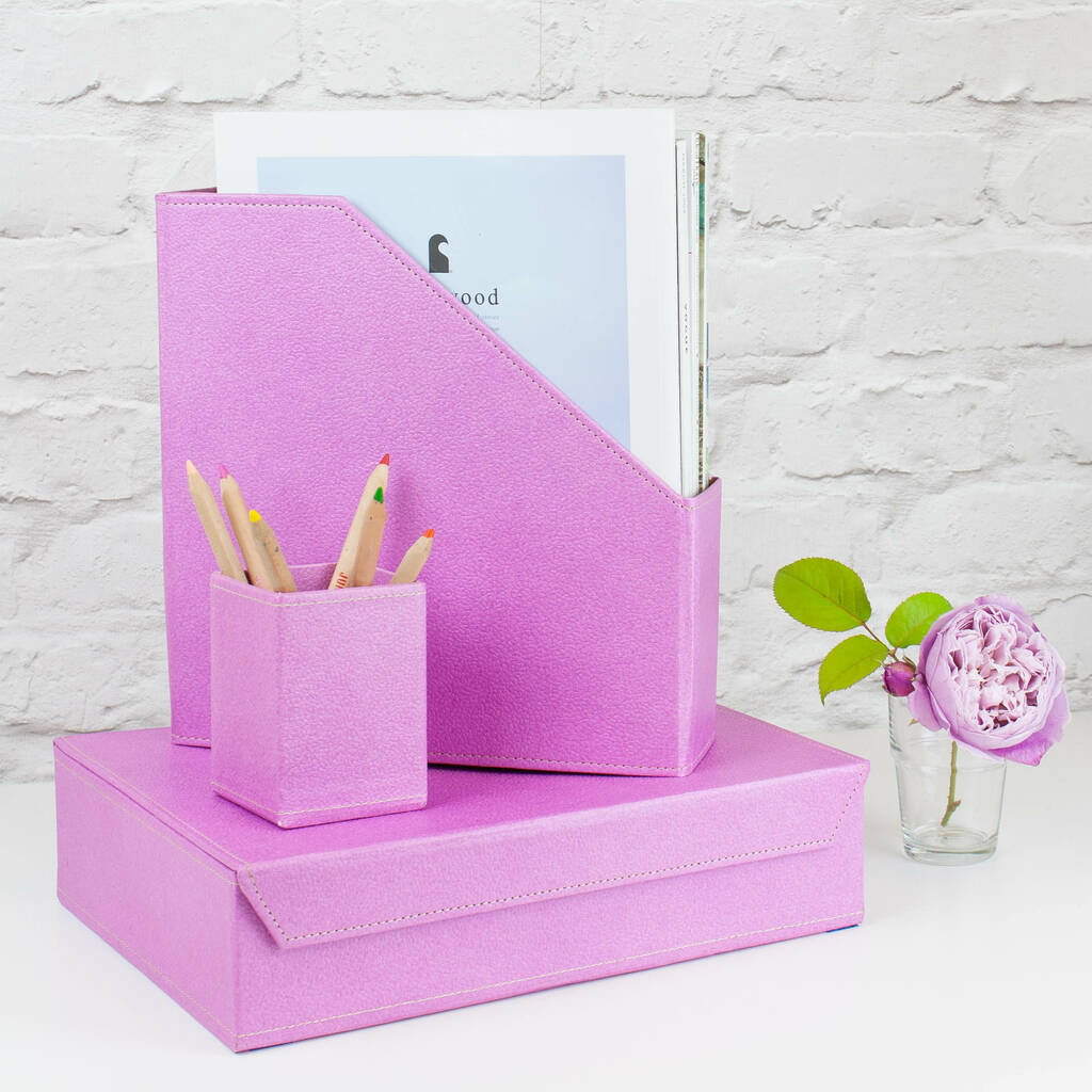 Recycled Plain Pink Waste Paper Bin By Heart & Parcel ...