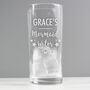 Personalised Mermaid Water Engraved Glass, thumbnail 4 of 4