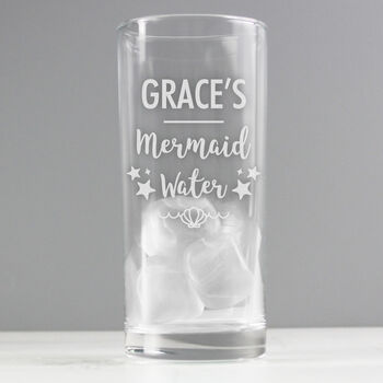 Personalised Mermaid Water Engraved Glass, 4 of 4