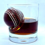 Personalised Cricket Ball Whisky Glass, thumbnail 3 of 5