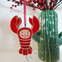 Lobster Christmas Tree Decoration, thumbnail 2 of 7