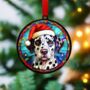Dalmatian In Santa Hat Suncatcher Decoration, thumbnail 4 of 6