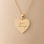 Personalised Solid 9ct Gold Heart Disc Pendant Necklace, thumbnail 1 of 10