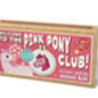 Welcome To The Pink Pony Club! Pony Mini Matchbox Cross Stitch Kit, thumbnail 4 of 6