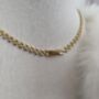 Box Clasp Vintage 18k Gold Link Choker Necklace Structured Minimalistic Everyday Jewellery, thumbnail 4 of 10