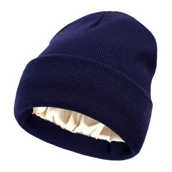 Chemo Headwear Wooly Beanie Hat Satin Lined, 6 of 11