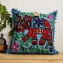 Hand Embroidered Elephant Cushion Cover, thumbnail 12 of 12