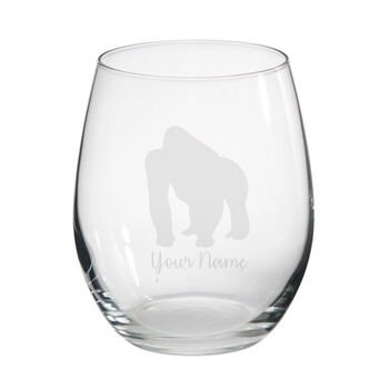 Personalised Gorilla Engraved Glass, 3 of 5