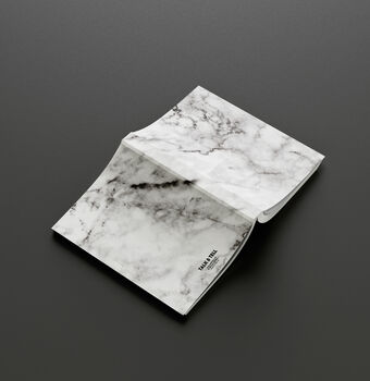 Personalised Custom Name White Marble A5 Notebook, 3 of 5