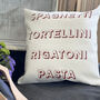 Foodie Pasta Lover Cushion, thumbnail 1 of 2
