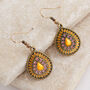 Yellow And Pink Teardrop Earrings, thumbnail 1 of 3