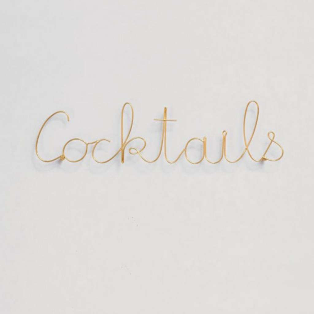 Gold Wire Wall Hanging Words By The Letteroom