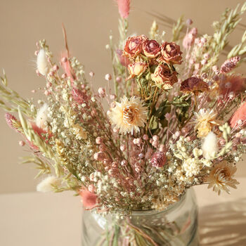 Luxury Vintage Pink Dried Flower Bouquet, 4 of 4