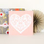Pale Cut Out Heart Card, thumbnail 3 of 5