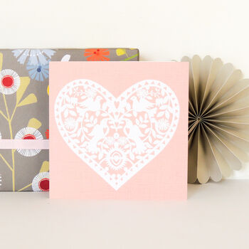 Pale Cut Out Heart Card, 3 of 5