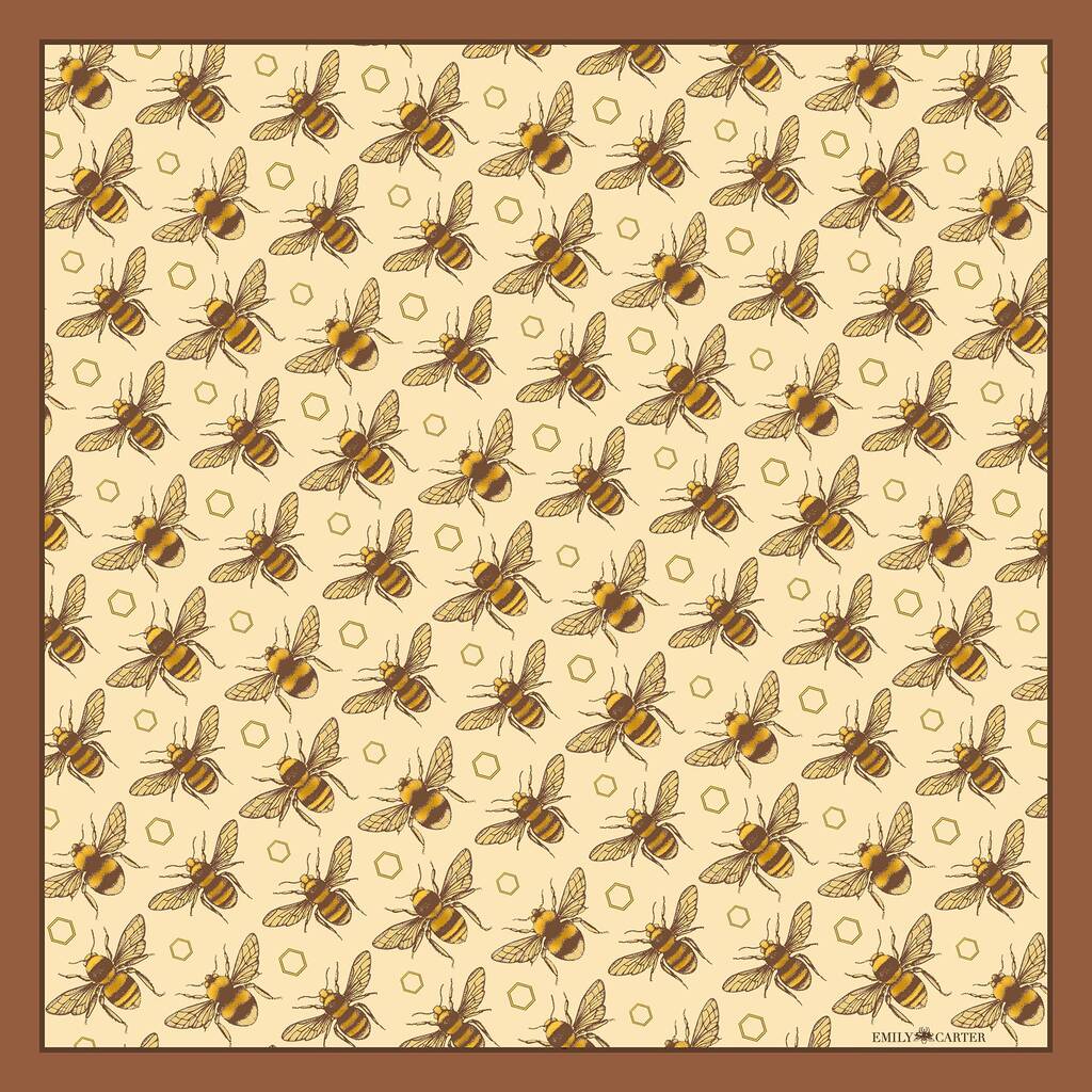 bee silk scarf