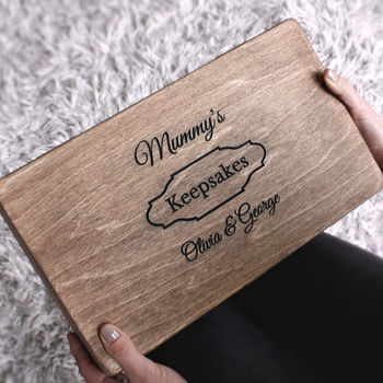 Mummy's Personalised Wooden Keepsake Box, 2 of 4
