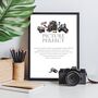 Photography Camera Lover Wall Art Gift – Picture Perfect Pun Print For Him Or Her, thumbnail 1 of 2