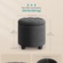 Round Ottoman Storage Footrest Seat Stool, thumbnail 2 of 6
