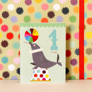 Mini Seal 1st Birthday Card, 3 of 4