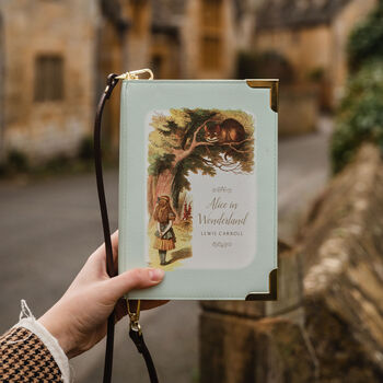 Alice In Wonderland Turquoise Book Small Handbag, 2 of 8
