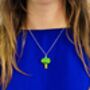 Broccoli Glitter Charm Necklace / Foodie Gift / Novelty Vegetable Jewellery / Colourful Accessories, thumbnail 1 of 6