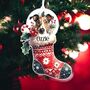 Personalised Greyhound Christmas Stocking Bauble, thumbnail 1 of 2