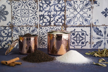 Set Of Four Handmade Copper Storage Canisters – Lidded, Tin Lined Inside, 3 of 7