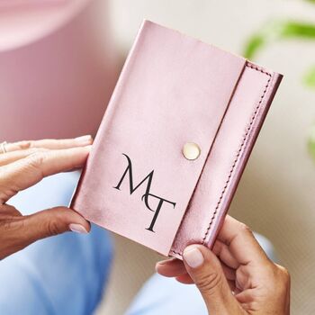 Engraved Initials Luxury Leather Passport Cover, 5 of 7